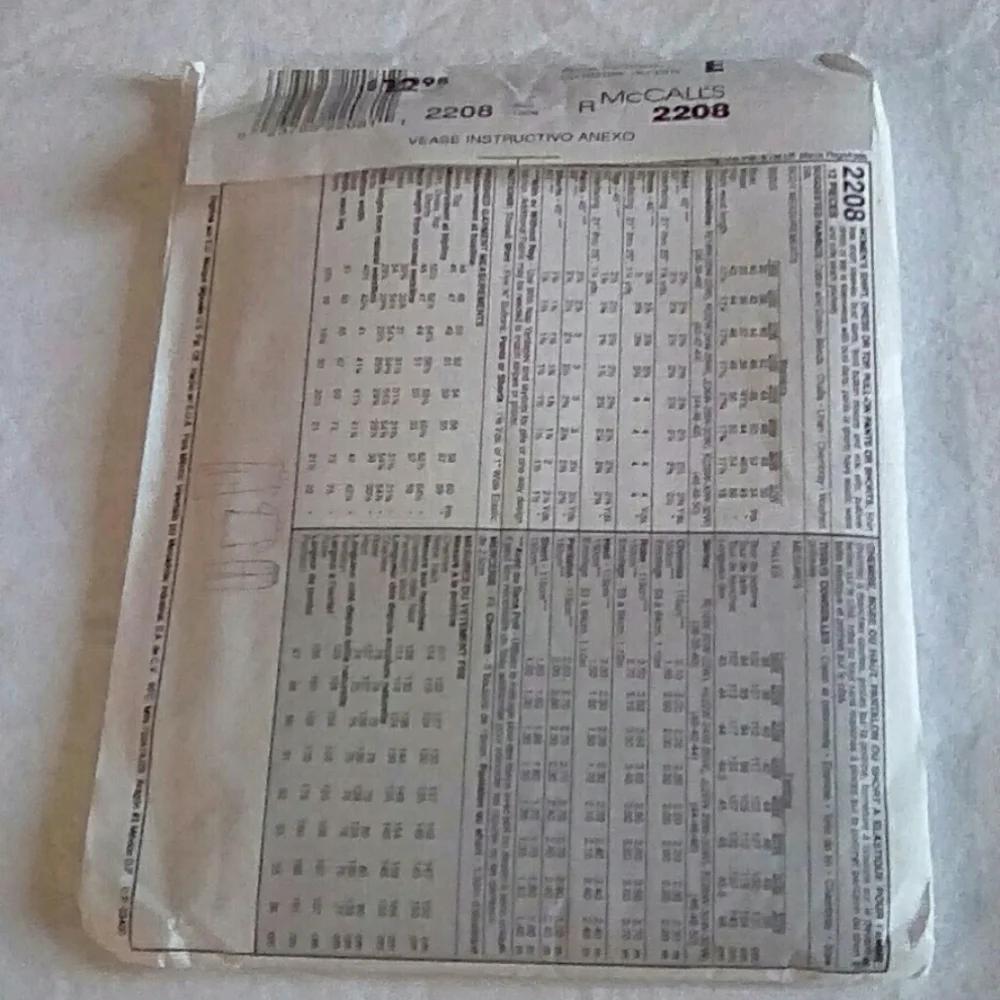 Vintage McCall's 2208 EASY Shirt Dress Top Shirt